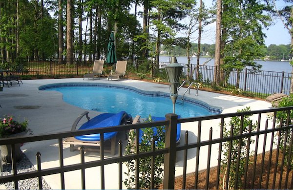 Pool Deck With Fence