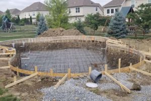 Shotcrete Mix in Dug Pool