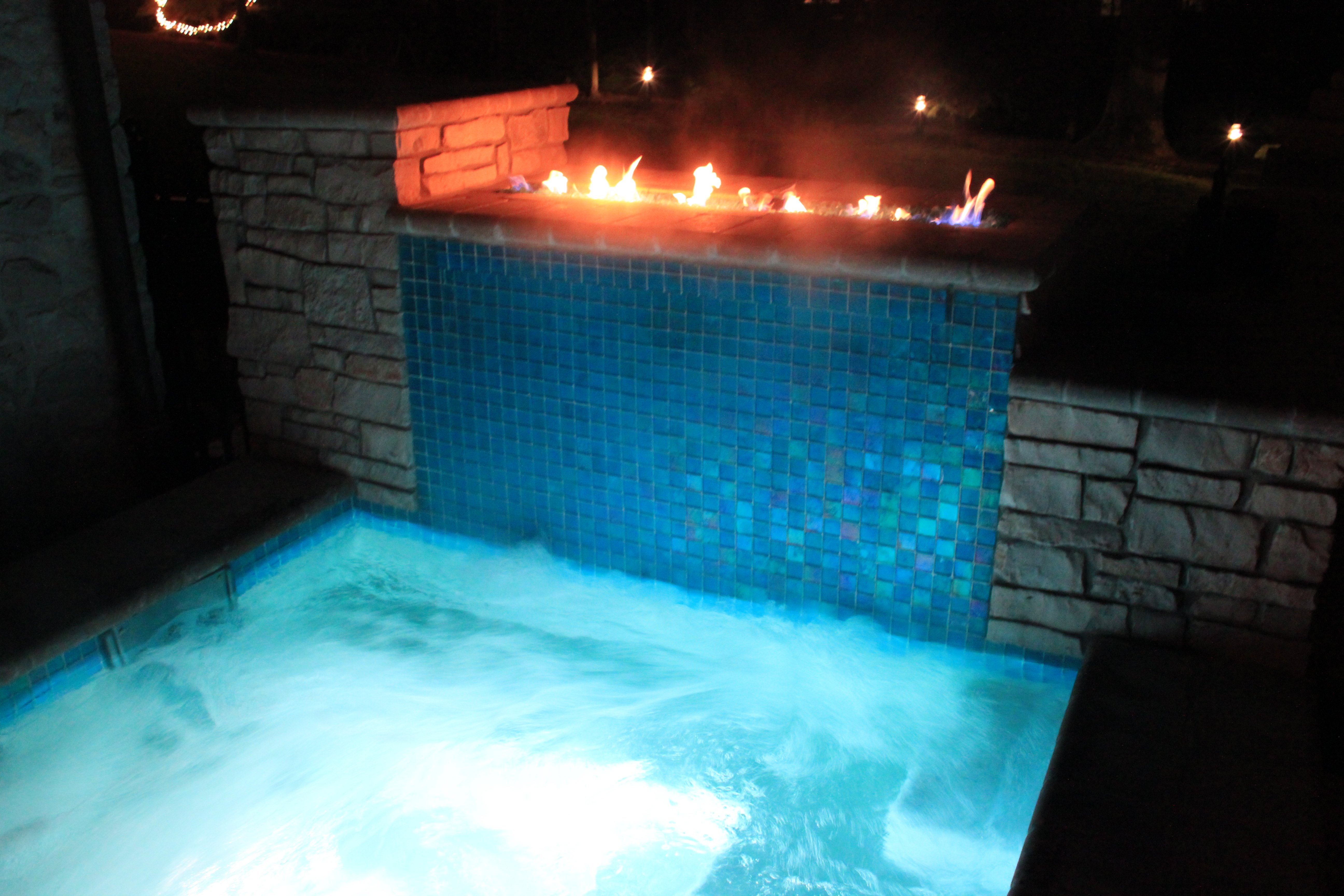 Swimming Pool Fire Features