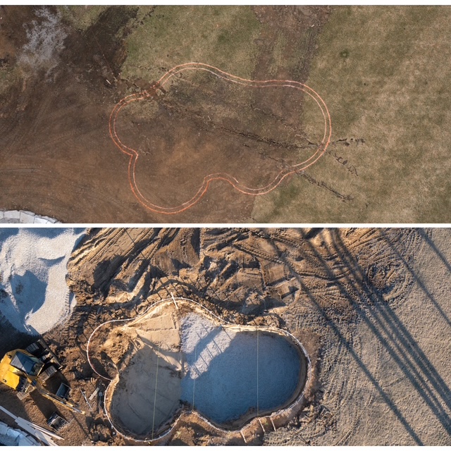 Custom pool construction outline
